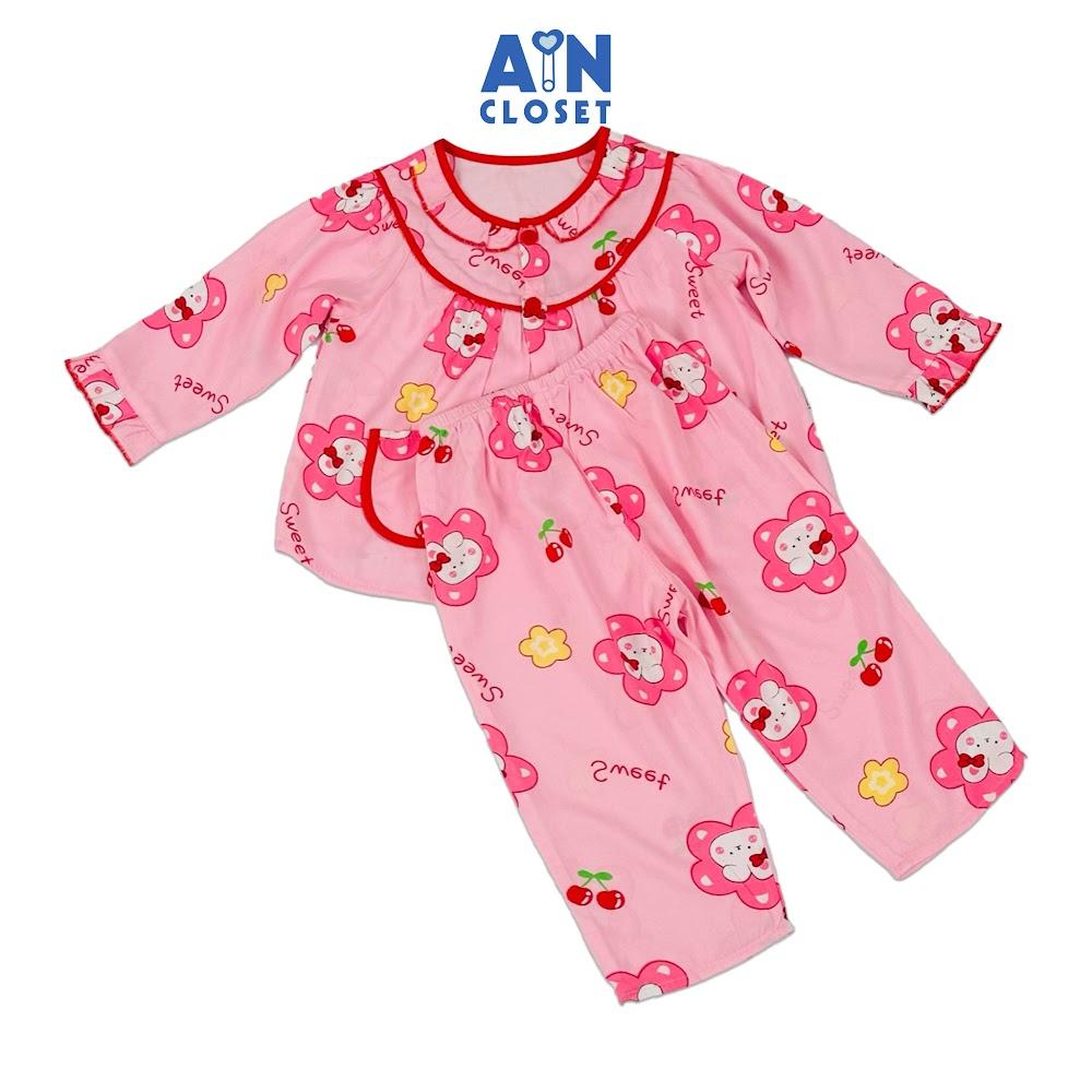 Bộ quần áo Dài bé gái họa tiết Thỏ Lanh Hồng. - AICDBGBMWN2G - AIN Closet