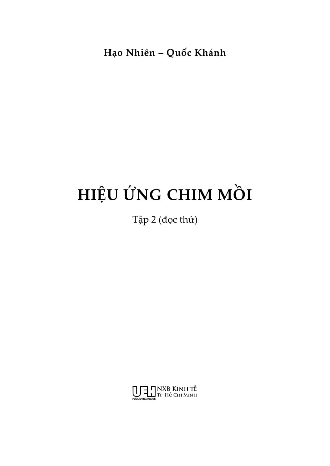 Hiệu Ứng Chim Mồi 2 (Tái Bản 2023)