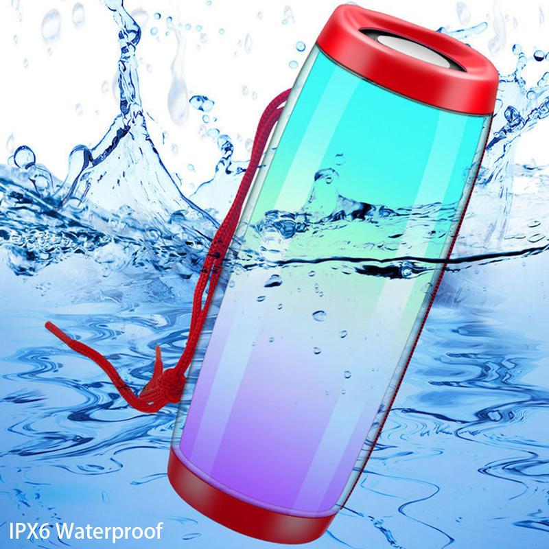 LED Caixa de som portatil loa bluetooth loa phát thanh FM LUZ blutooth di động di động di động loa boombox loa USB aux tf Color: Green