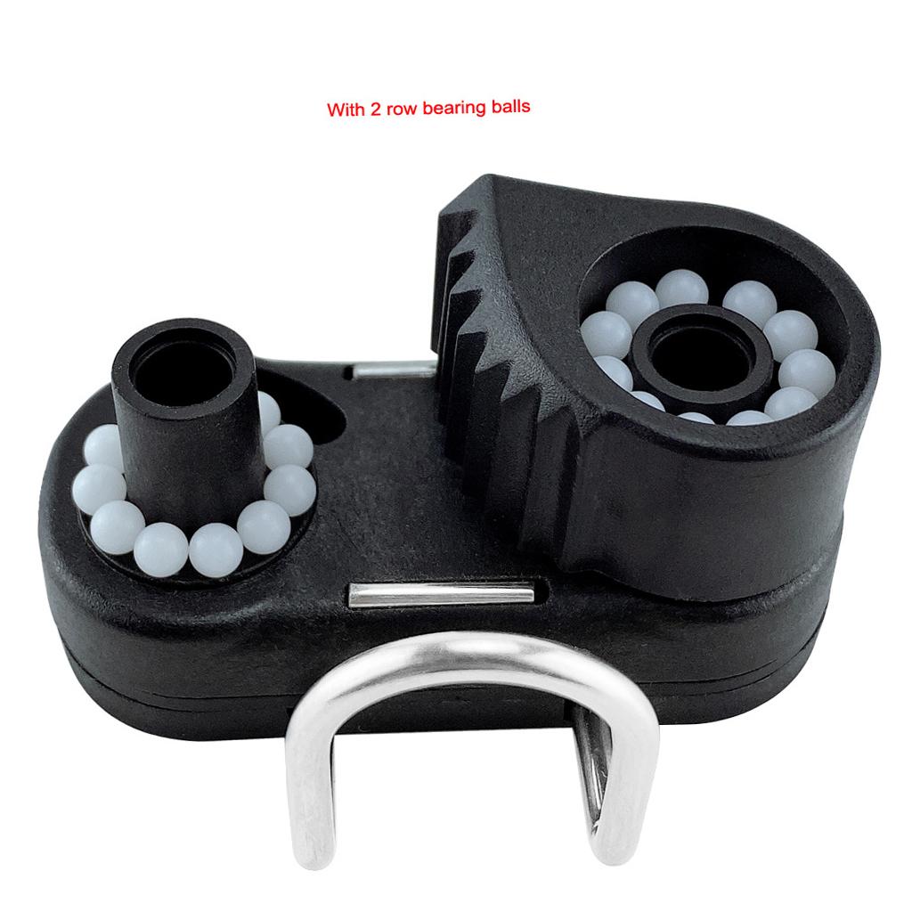 6Pcs Black Sailboat Cam Cleat Kayak Anchor Cam Cleat with Leading Ring