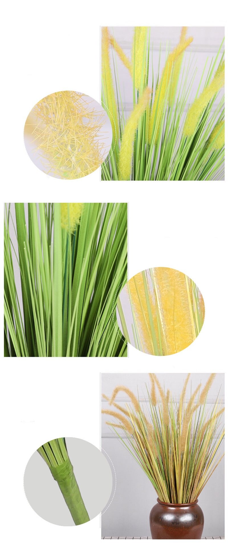 Cụm lau giả - cụm lau đuôi chồn giả - Cây giả, hoa lụa Decor trang trí nhà cửa