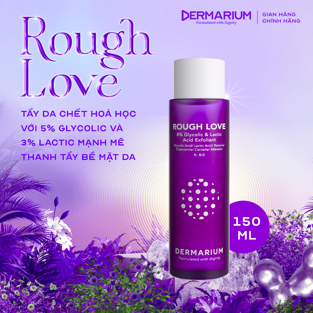 Toner Acid Làm Sạch Dermarium Rough Love 8% Glycolic &amp; Lactic Acid 150ml