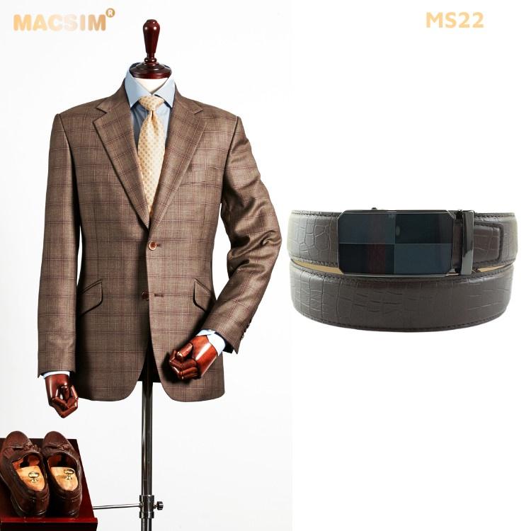 Thắt lưng nam -Dây nịt nam da thật cao cấp nhãn hiệu Macsim MS22