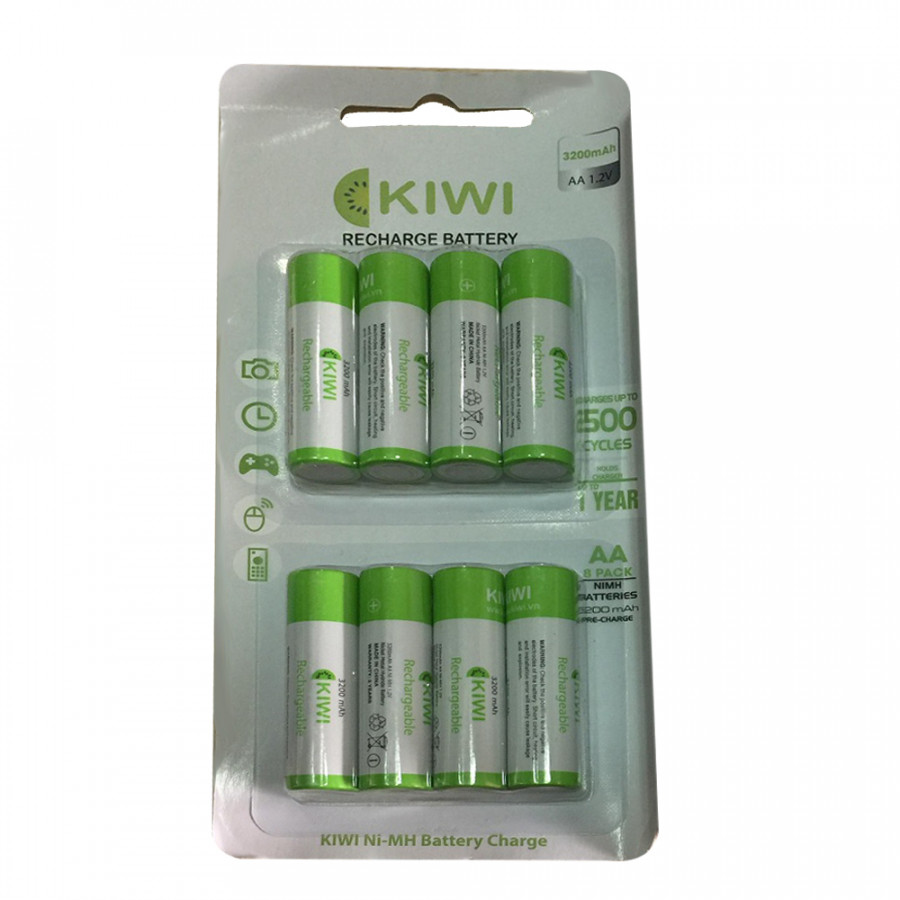 Pin Sạc KIWI AA Vỉ 8 Viên