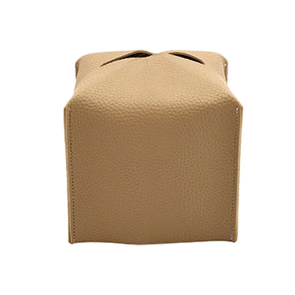 Creative Tissue Box Holder Leather for Bedroom Kitchen Dressers