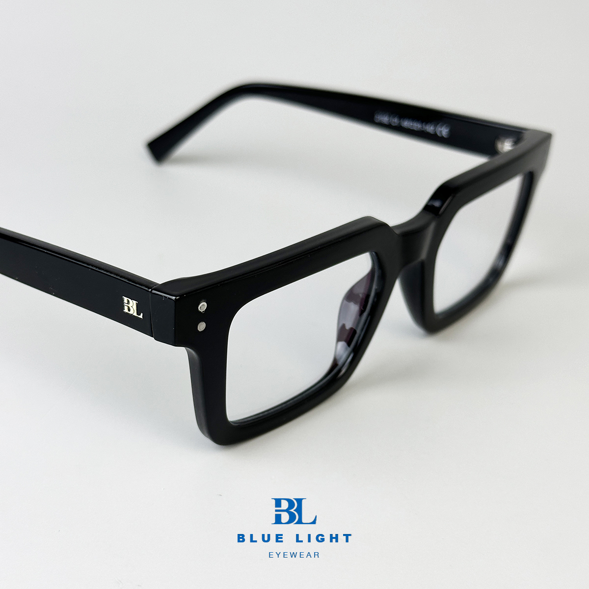 Gọng Kính Cận, Kính Giả Cận Nam Nữ BLUE LIGHT - Cao Cấp Nhựa Acetate Dày Lõi Thép Vuông Nhỏ Góc Cạnh