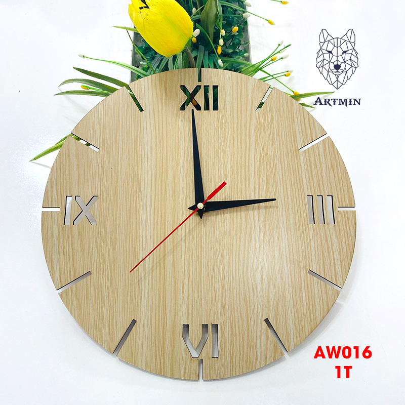 AW017 - Đồng Hồ Gỗ Treo Tường – Décor Trang Trí Tinh Tế