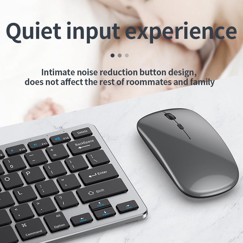 Bàn Phím Bluetooth 2.4G Không Dây Bàn Phím Hai Chế Độ Mini Bàn Phím Đa Phương Tiện Cho Laptop Tivi Di Động Điện Thoại iPad Macbook Android
