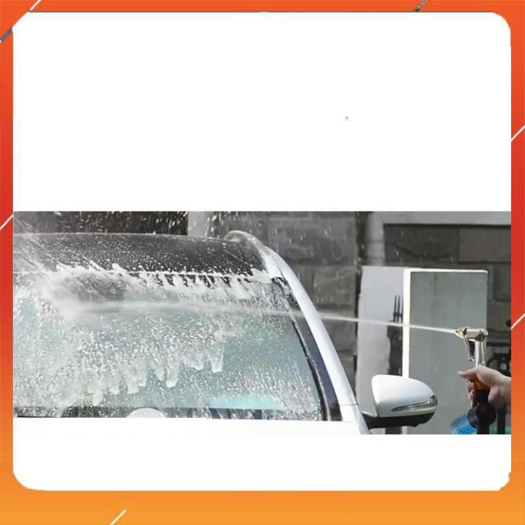 Vòi Xịt️Evoucher Bộ dây vòi xịt nước rửa xe, tưới cây , tăng áp 3 lần, loại 3m, 5m 206587Pcút sập+ túi đựng bút
