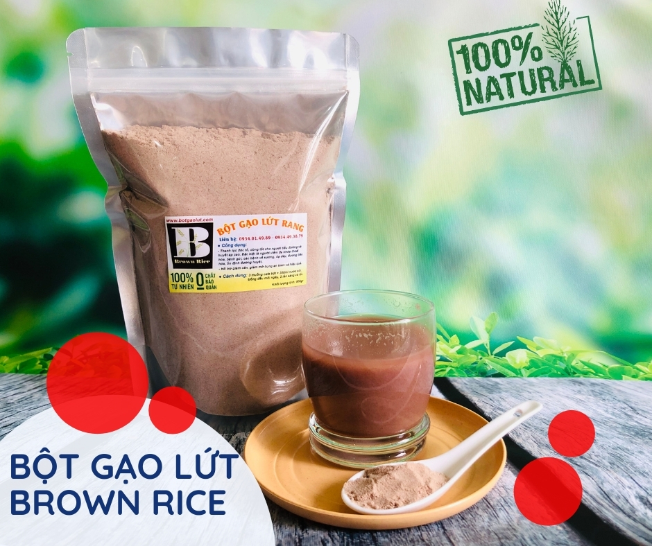 BỘT GẠO LỨT BROWN RICE (Túi 800GR)