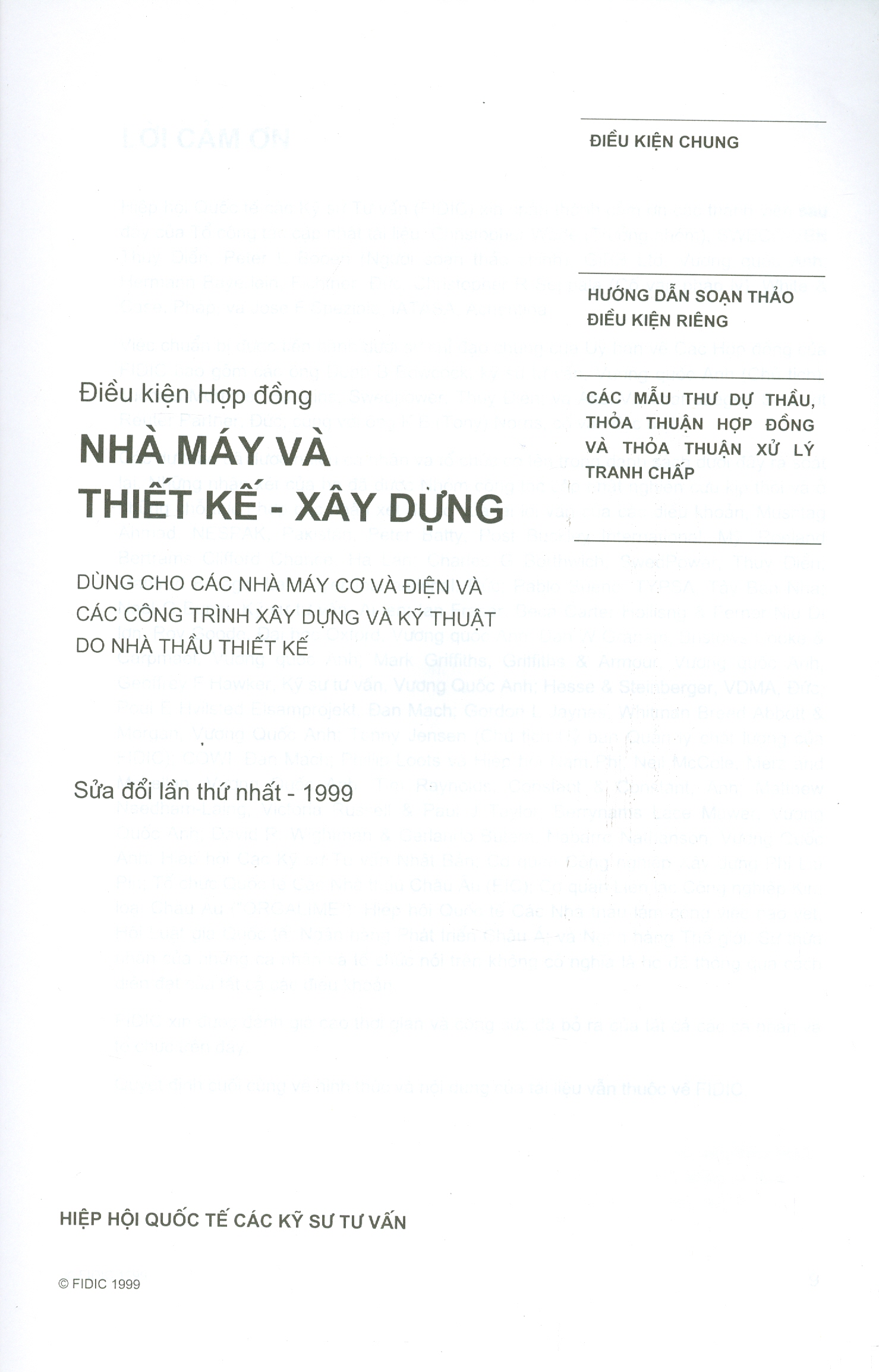 Điều Kiện Hợp Đồng FIDIC: Điều Kiện Hợp Đồng Nhà Máy Và Thiết Kế Xây Dựng - Điều Kiện Hợp Đồng Dự Án EPC Chìa Khóa Trao Tay (Tái bản)