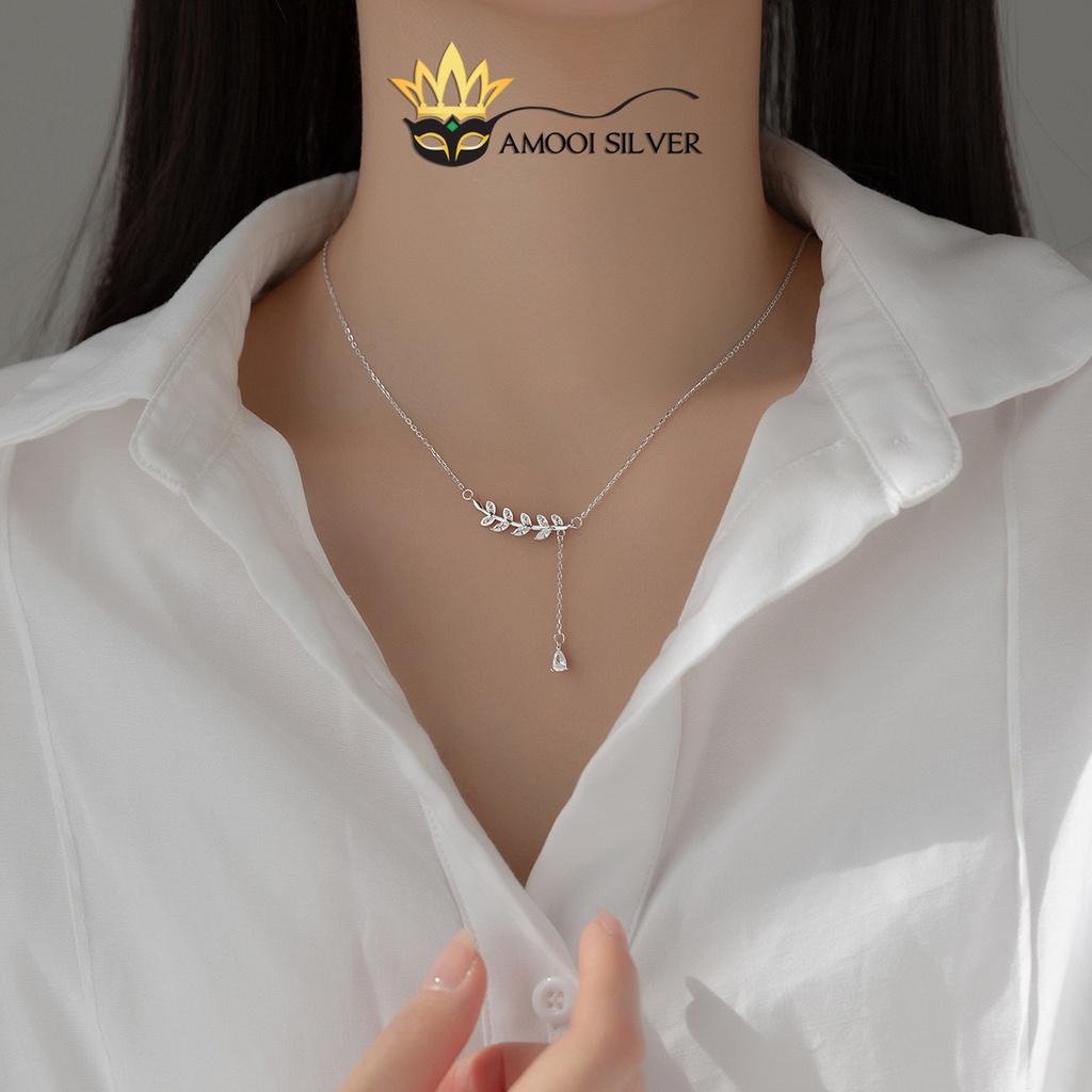 Dây chuyền bạc S925 nguyệt quế - Amooi Silver AD40