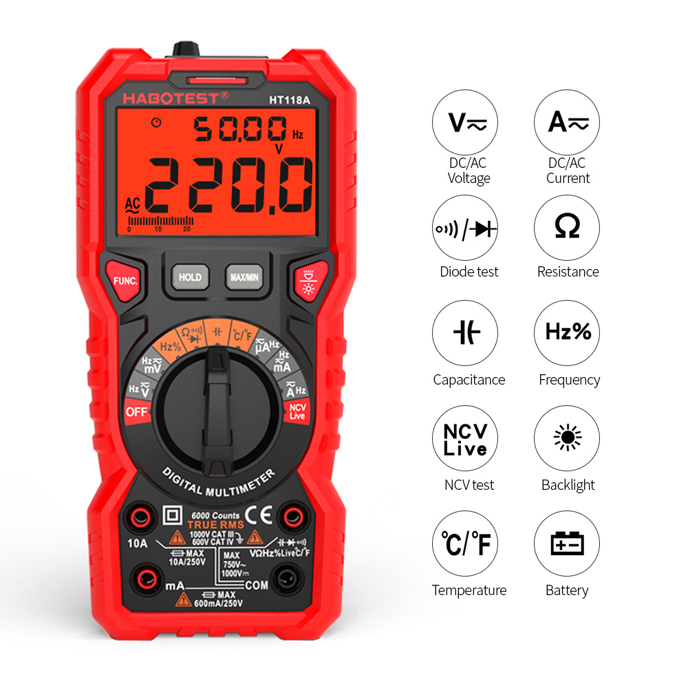 ĐỒNG HỒ ĐO ĐIỆN ÁP HABOTEST HT118A