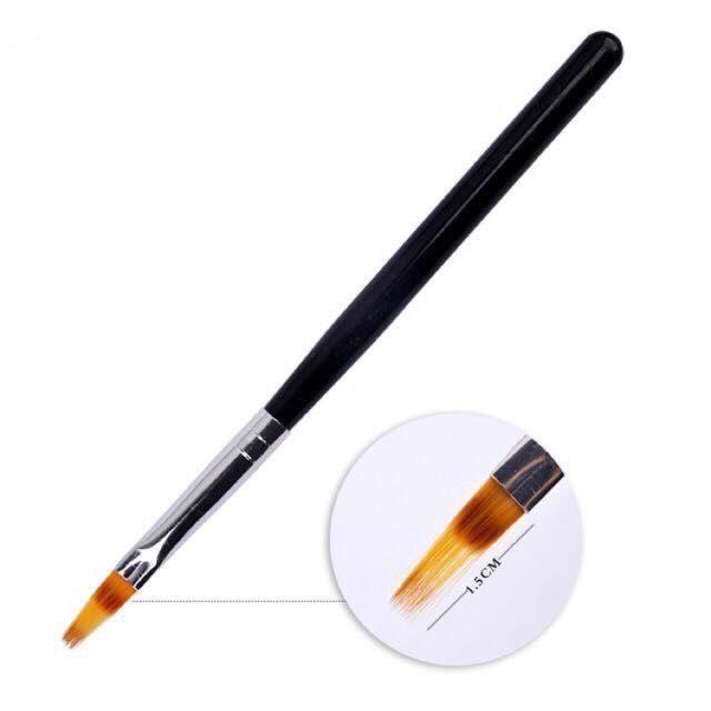 Cọ Ombre Đầu Dẹt Cán Gỗ, 2 Lớp Lông, Dặm Sơn Gel, Loang Kéo Màu Làm Nail, Thiết Kế Độc Đáo, Lông Tổng Hợp Cao Cấp cọ xước nail