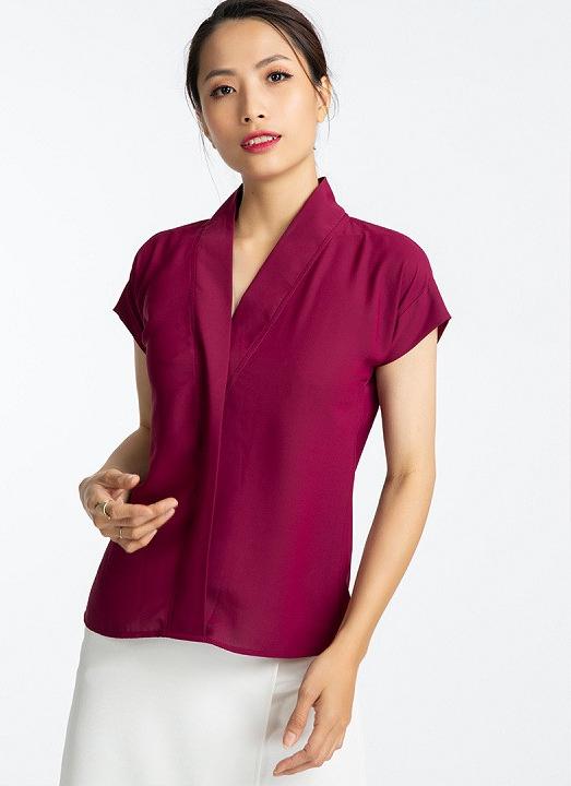 Áo Cổ V Hity TOP109 (Đỏ Auburn)