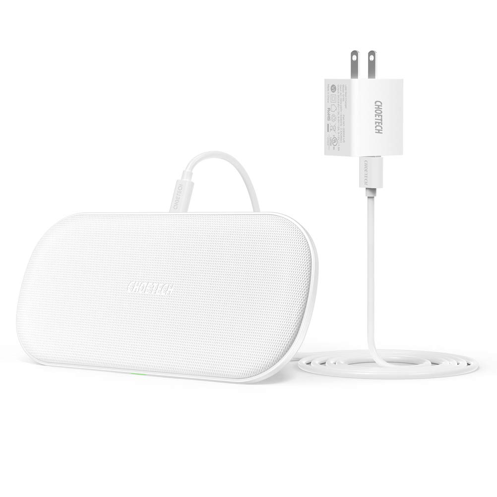 Đế sạc nhanh không dây Qi 2 in 1 cho điện thoại cho iPhone và tai nghe cho Apple Airpods 2 hiệu CHOETECH HPK-T535-S công suất 10W sạc cùng lúc 02 thiết bị - Hàng chính hãng