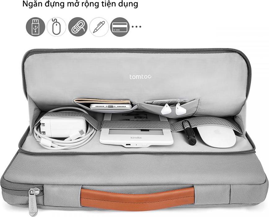 Túi xách chống sốc dành cho MacBook Pro 15” New TOMTOC (USA) Briefcase - Hàng chính hãng