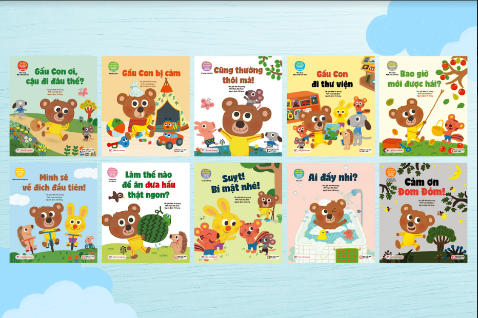Gấu Con tinh nghịch – Sách tranh giáo dục nhân cách. Trọn Bộ 10 cuốn