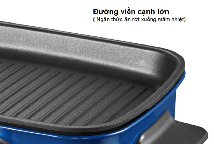 Bộ nồi lẩu nướng đa năng cao cấp Morphy Richards MR9088 công suất 1400W gồm 1 bếp chính, 1 chảo bít tết, 1 chảo sâu lòng (2.5 Lít) và 1 vỉ hấp