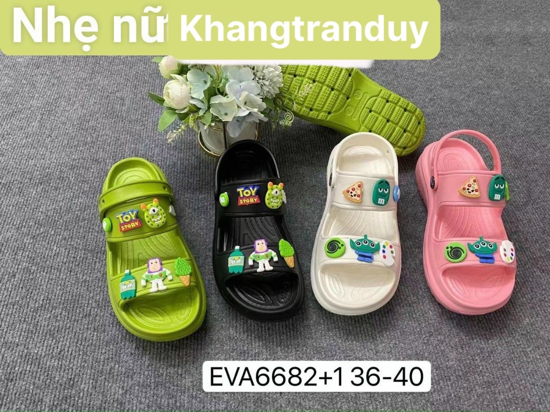 GIÀY SANDAL ĐẾ CAO 5CM SIÊU NHẸ 2 DÂY NỮ NHIỀU MÀU ĐẸP SIZE 36-40 KÈM STICKER ĐẸP