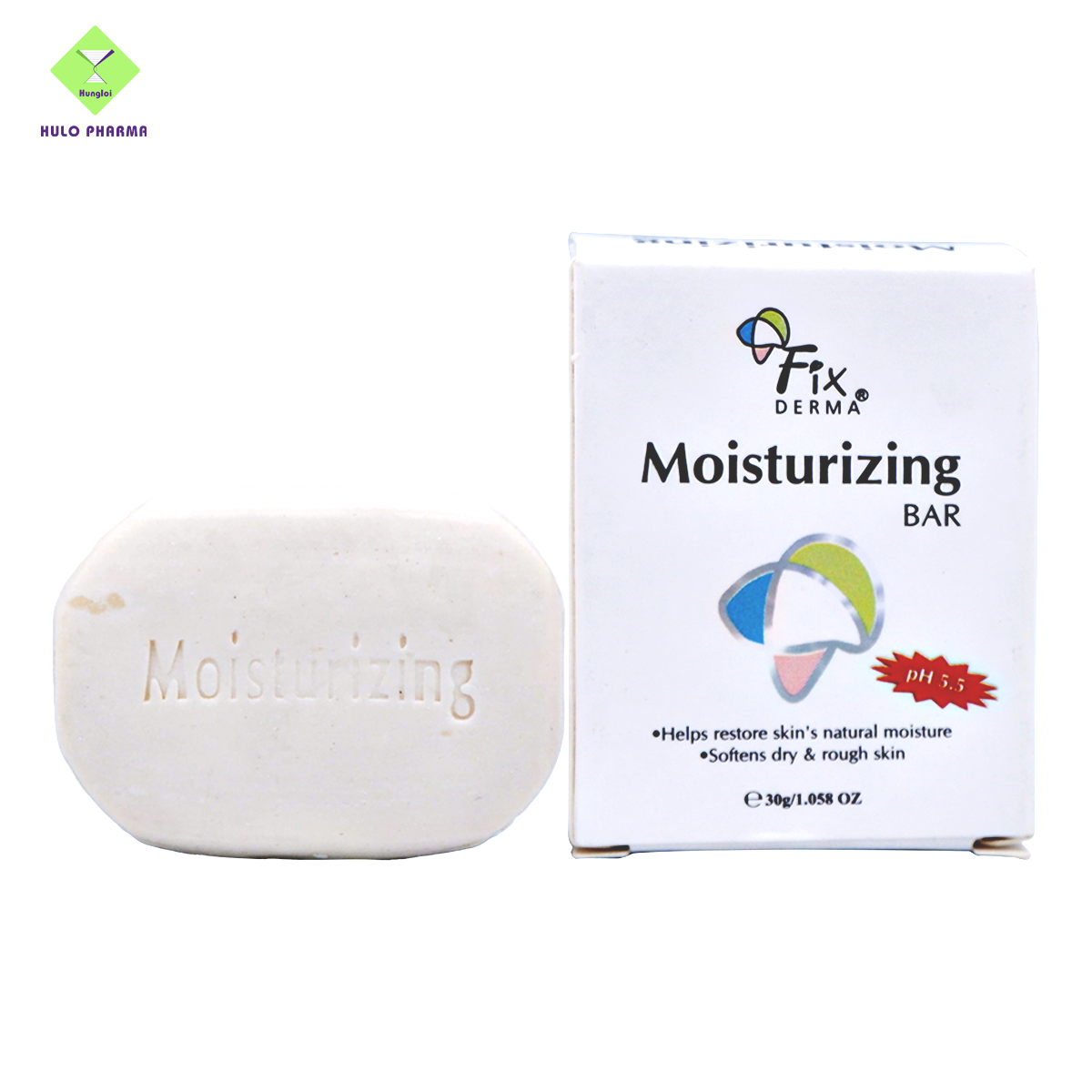 Xà Phòng Tắm Giúp Dưỡng Ẩm FIXDERMA Moisturizing Bar Giúp Dưỡng Trắng Da, Cấp Ẩm, Mềm Mịn Da 30g - Hùng Lợi