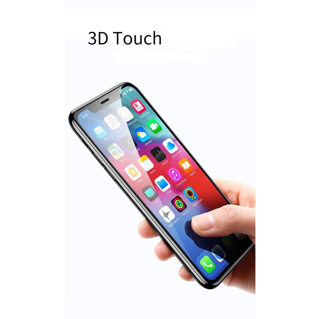 Kính cường lực dành cho Iphone XR & Xs Max 3D 0.3 mm kín màn viền đen hàng chính hãng Baseus