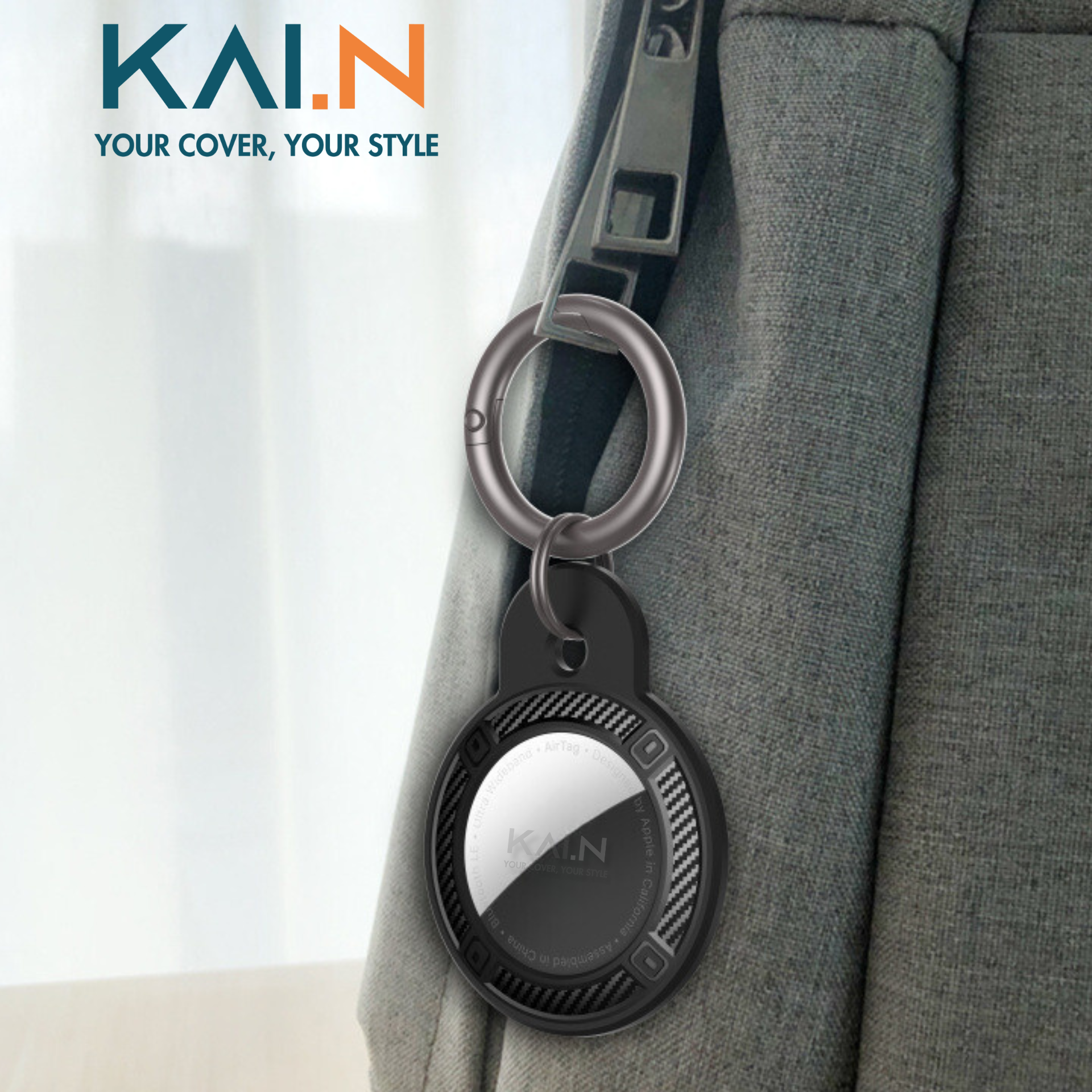 Case Ốp Vỏ Dành Cho Airtag, Kai.N Tracker TPU Kèm Khóa - Hàng Chính Hãng