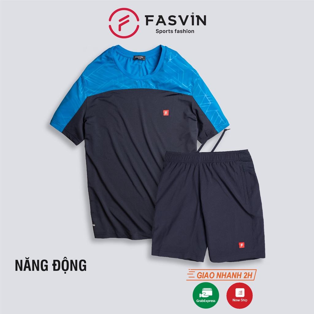 Bộ quần áo thể thao nam Fasvin AT20302.HN chất vải mềm nhẹ co giãn thoải mái