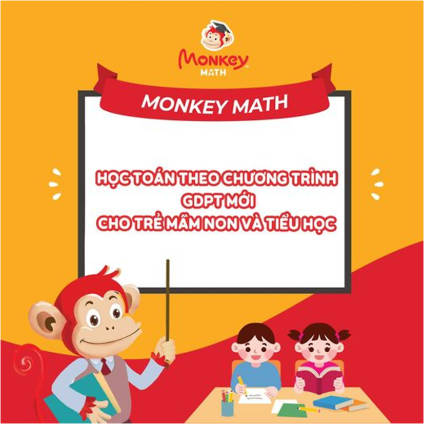 Evoucher - Monkey Math (Trọn đời, 1 năm) - Toán tiếng Anh (Theo chương trình GDPT mới cho Mầm non và Tiểu học)