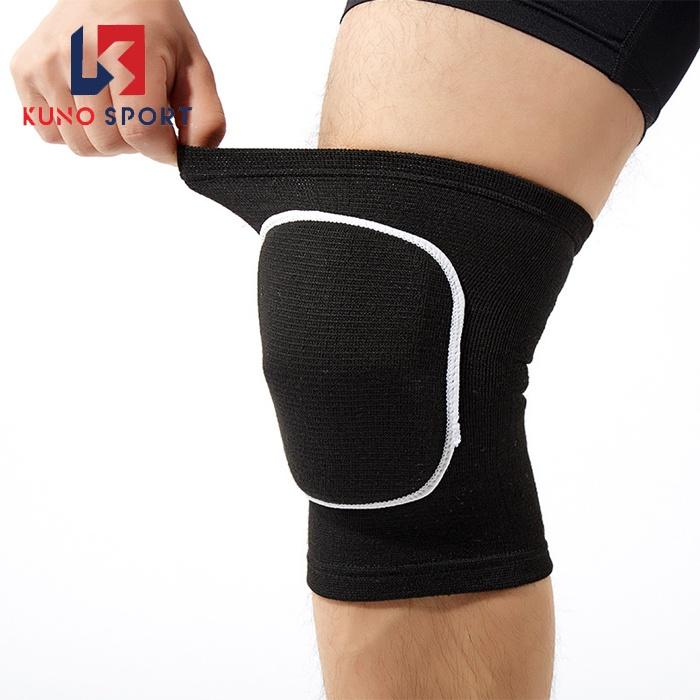 Băng bảo vệ đầu gối chơi thể thao, bó gối có mút xốp chống chấn thương cao cấp