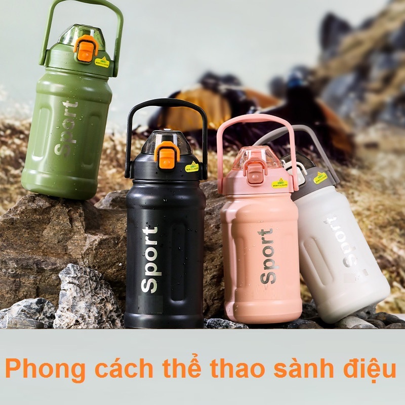 Bình Giữ Nhiệt Inox 316 Sport 1000ml Phong Cách Trẻ Trung Năng Động Giữ Nhiệt Tốt, Tặng Kèm Ống Hút- Hàng Chính Hãng