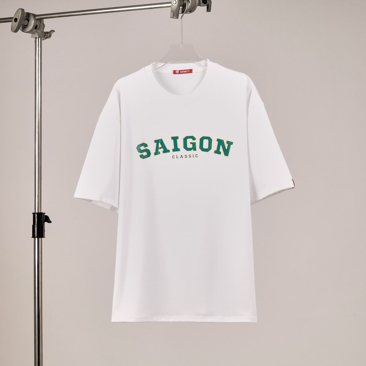 (Fullsize) Áo Phông Nam Nữ Form Rộng Tay Lỡ Vải Cotton Mịn Mát - Saigon Classic (Fulltag cổ - tay áo) 
