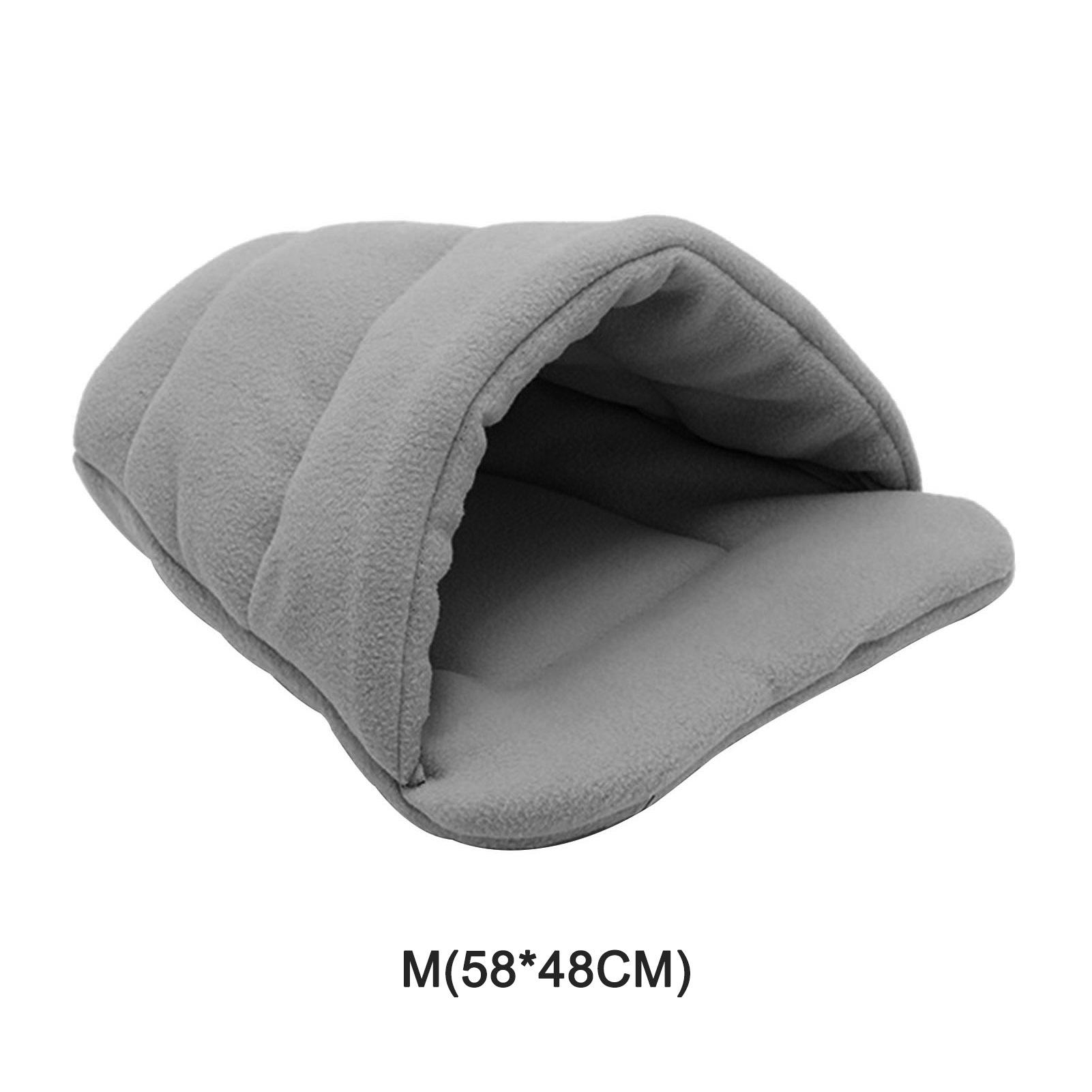 Giường ngủ cho thú cưng thoải mái thiết kế dạnghang động Igloo với Lớp lông cừu và bọt biển cực dày và mềm,Giữ ấm vào mùa đông