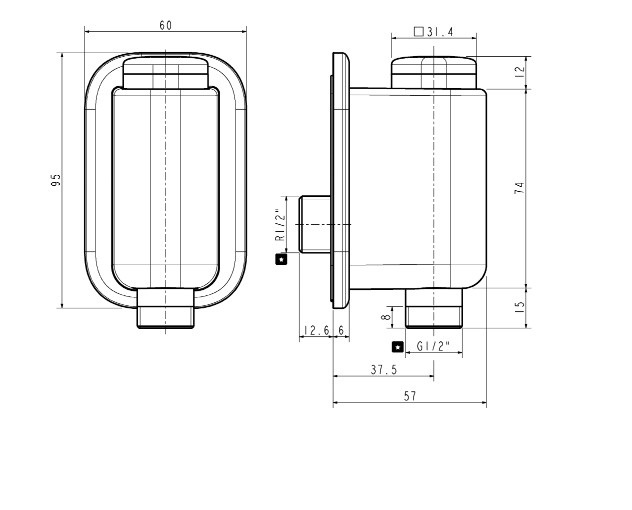 Vòi tắm sen lạnh EasyFLO American Standard WF-T825 chưa bao gồm tay và dây sen