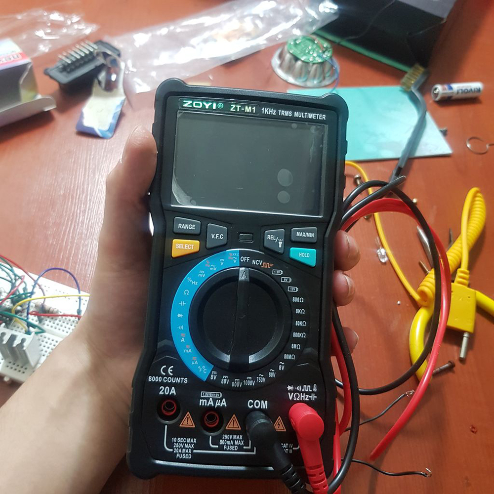 Đồng Hồ Đo Điện Vạn Năng ZOYI ZT-M1 Vạn Năng Kỹ Thuật Số Màn Hình LCD AC/DC Khuếch Tự Động/Bằng Tay Phạm Vi Tần Số Điện Trở Điốt Máy Kiểm Tra Nhiệt Độ