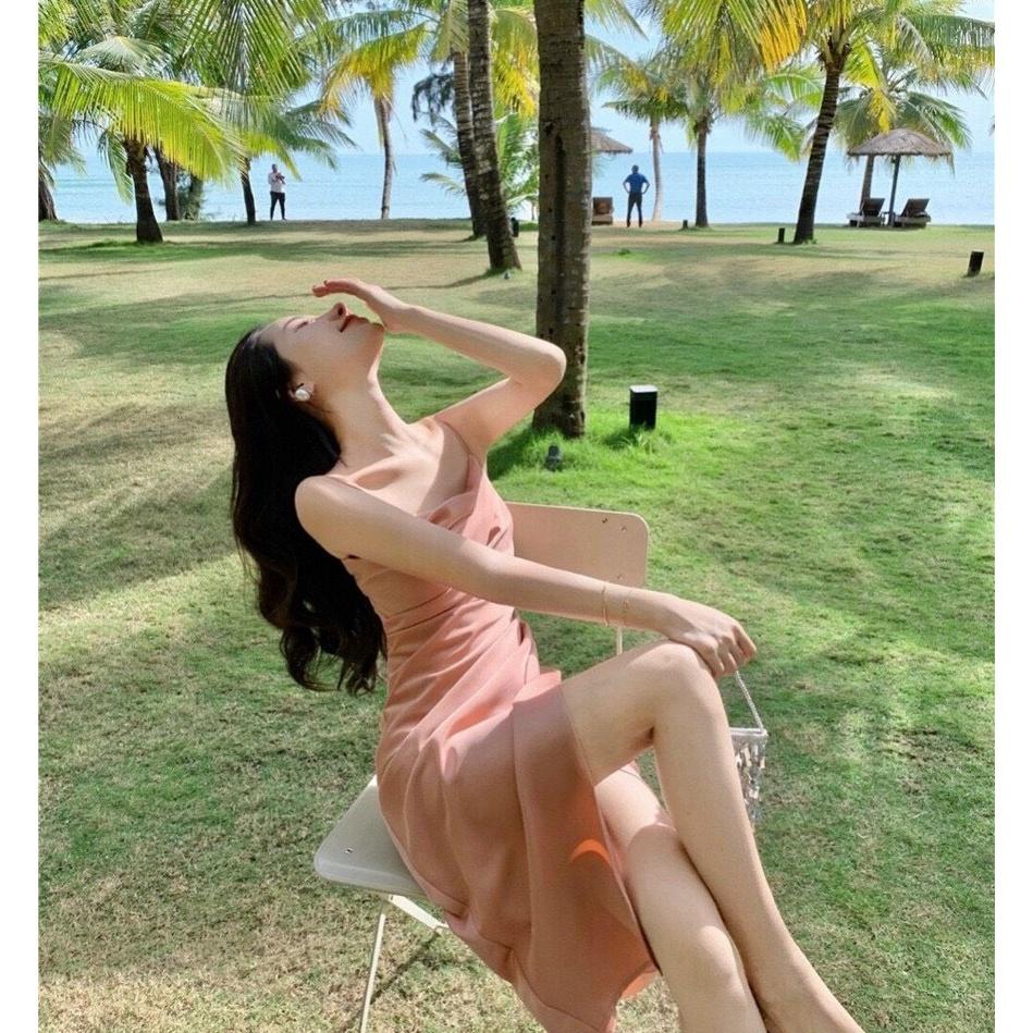 ĐẦM ÔM 2 DÂY CỔ ĐỔ XẾP LI