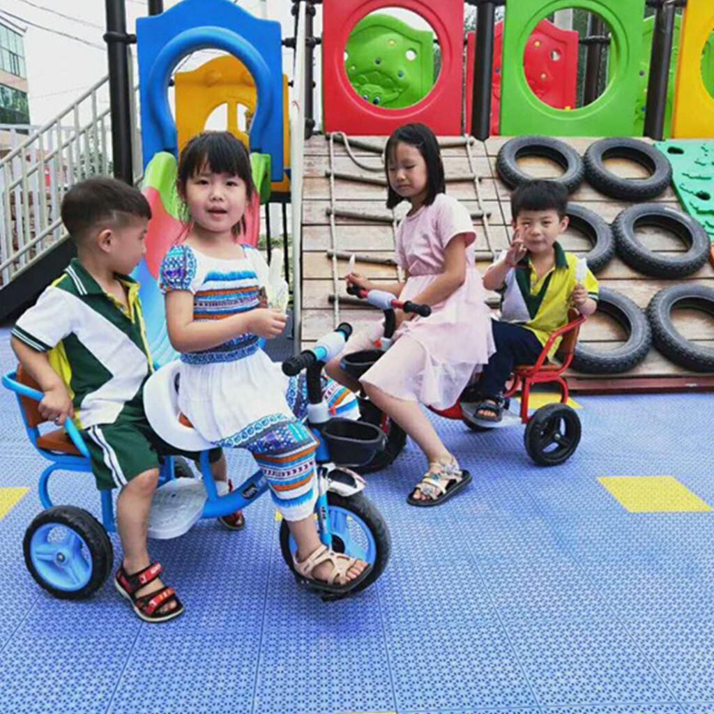 Xe đạp xích lô cho bé yên bọc da cao cấp 2 chỗ ngồi
