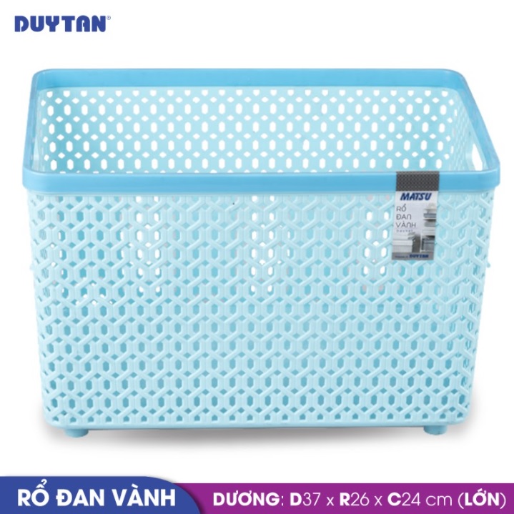 Rổ đan vành lớn nhựa Duy Tân Matsu (37 x 26 x 24 cm) - 12163 - Giao màu ngẫu nhiên - Hàng chính hãng