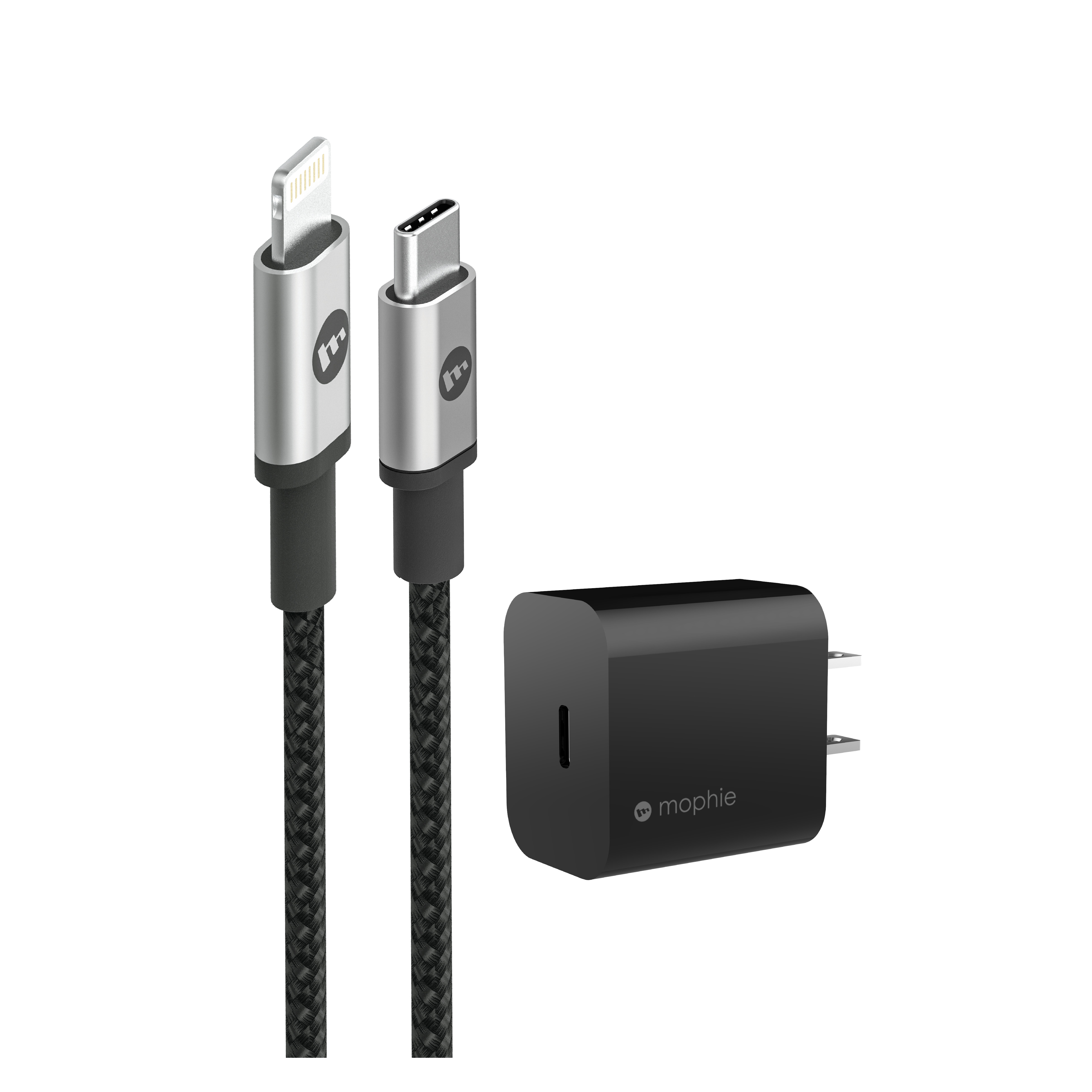 Hình ảnh Combo sạc nhanh Mophie Power Delivery 20W USB-C - Cáp Mophie C to LN 1M - Hàng chính hãng