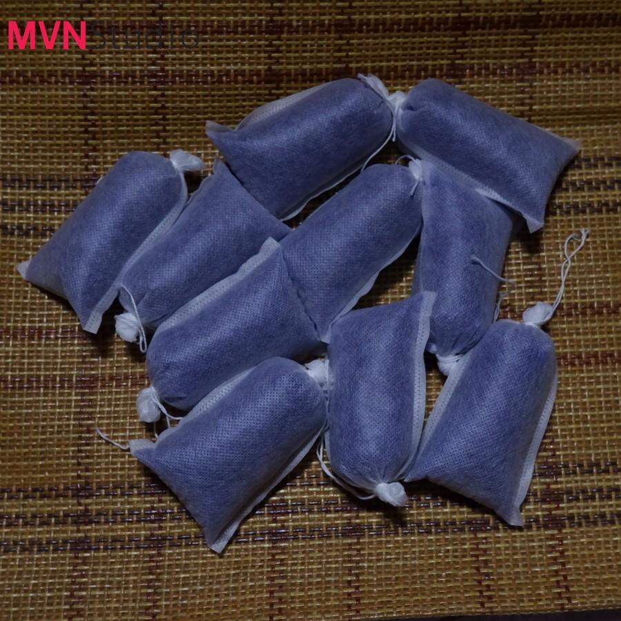 Gói 100g và 200g hạt chống ẩm, hạt hút ẩm màu xanh cho máy ảnh