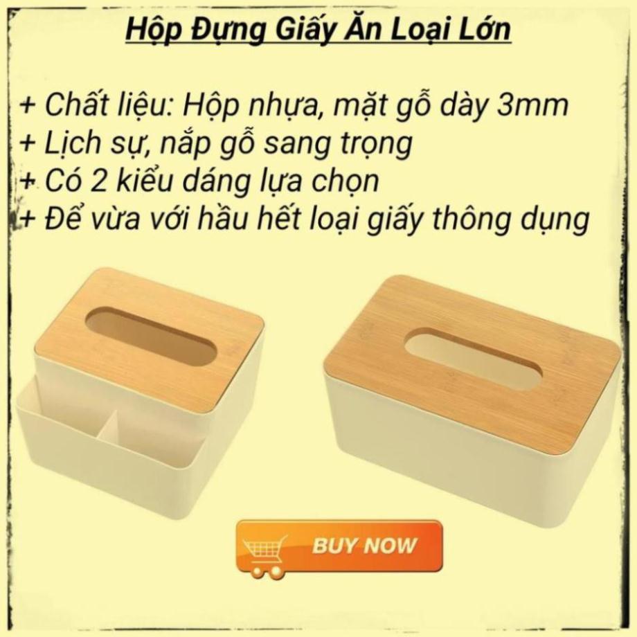 Hộp Đựng Giấy Ăn Nắp Gỗ DecorCó 2 Ngăn Để Đồ Đặt Bàn Phòng Khách, Phòng Ngủ, Bàn Làm Việc