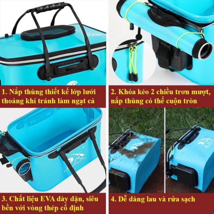 Sale to hot - Thùng Đựng Cá Đi Câu Thùng Đựng Cá Gấp Gọn Đa Năng Cao Cấp KK8 - sale - xả hàng tồn