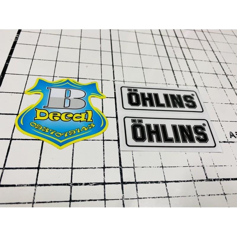 Căp Tem logo Ohlins in decal trong 3x8cm