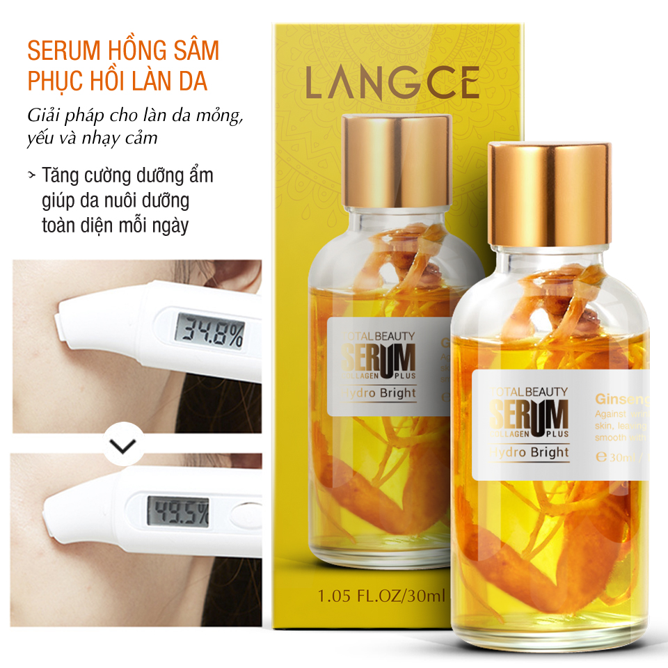 SERUM SÂM GIẢM MẪN ĐỎ, CHỐNG VIÊM ĂNG CƯỜNG KHẢ TĂNG MIỄN DỊCH CHO DA 30ml LANGCE