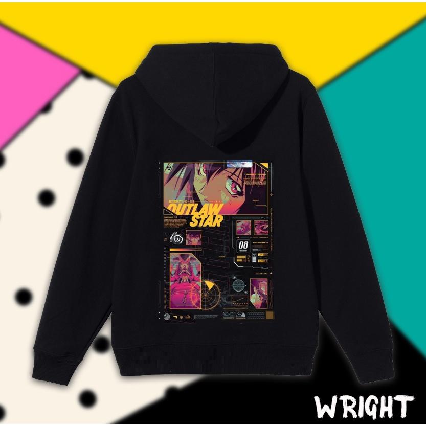 Áo hoodie Wright outlaw star hiphop streetwear unisex