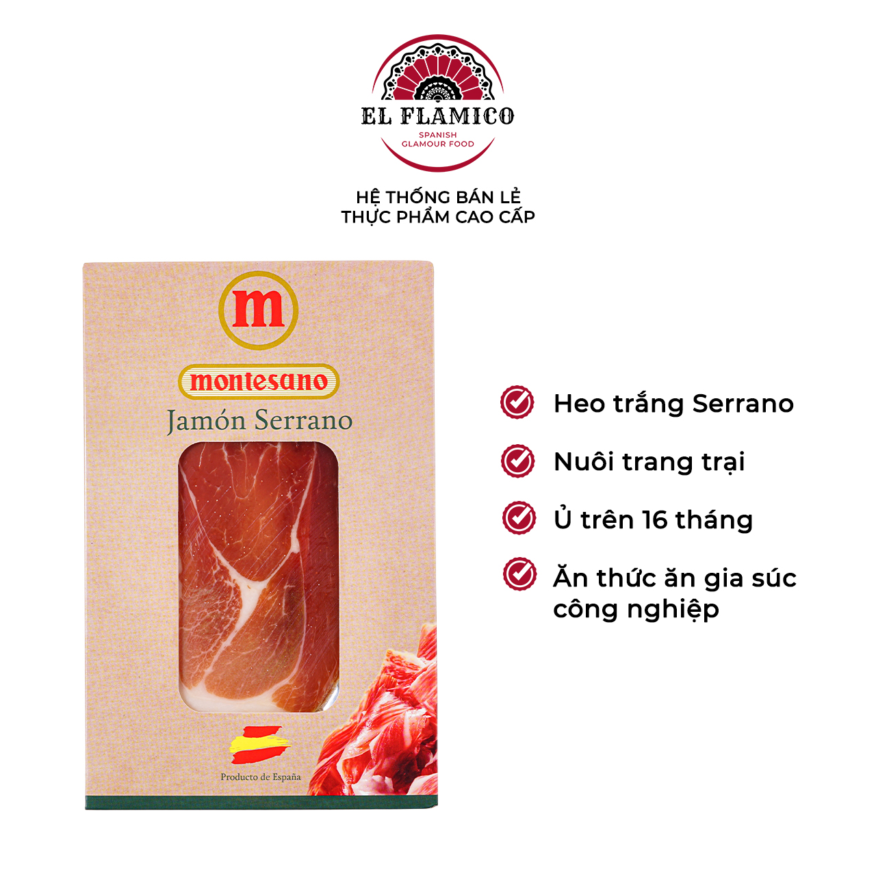 Thịt đùi sau Serrano muối cắt lát - Reserva