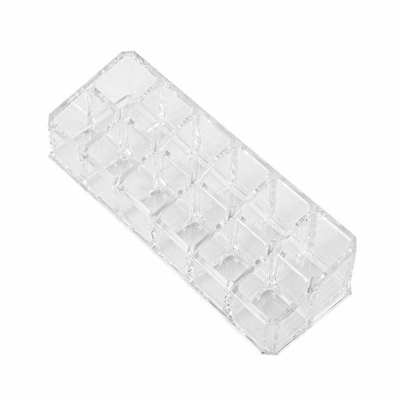 Khay Nhựa Acrylic Trong Suốt 12 Ngăn Đựng Mỹ Phẩm Tiện Dụng