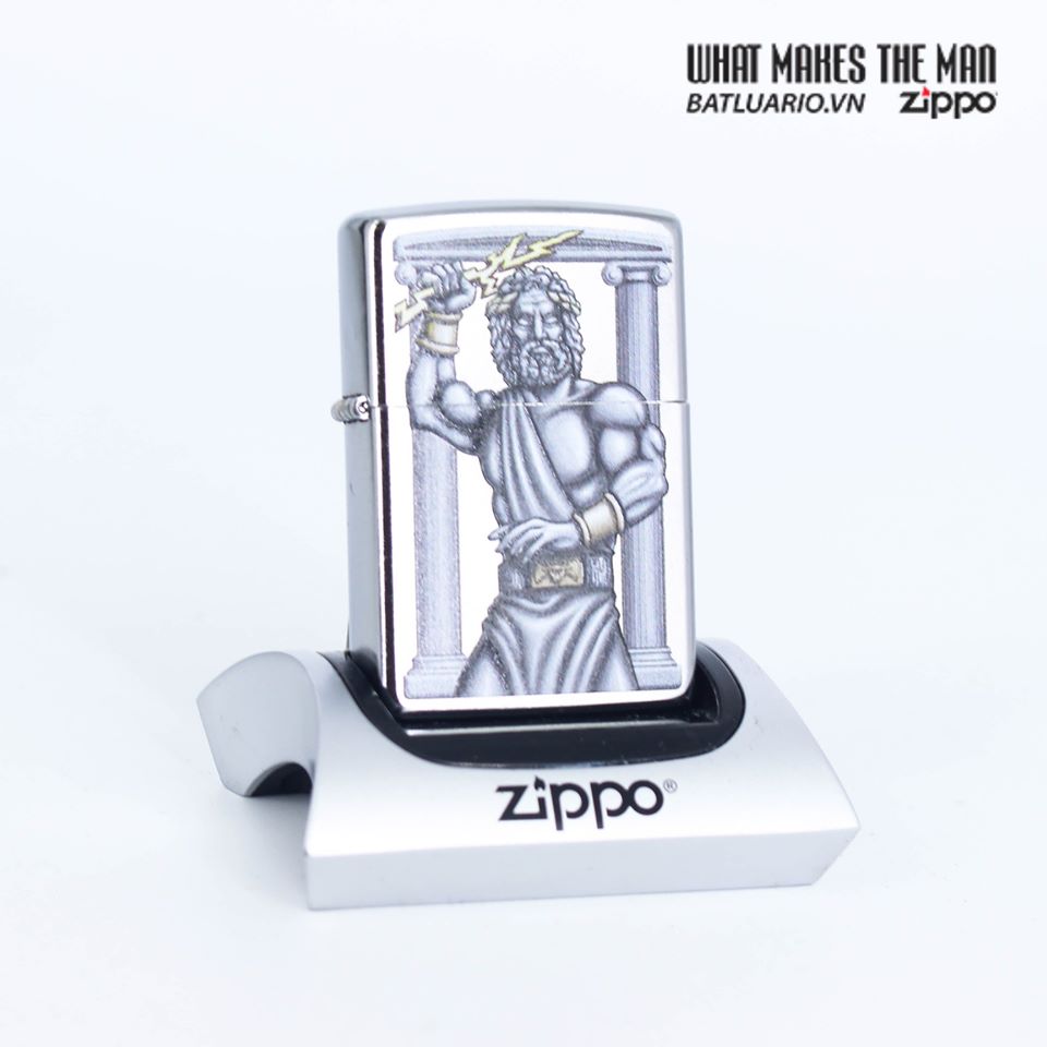 Bật Lửa Zippo 49137 – Zippo Zeus Design Street Chrome