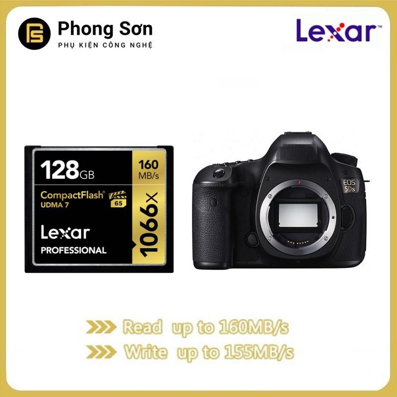 Thẻ nhớ CF Lexar 128GB Pro 1066X 160MB/s - cho máy ảnh chuyên nghiệp, tốc độ cao (Đen, Vàng) - Hàng Chính Hãng