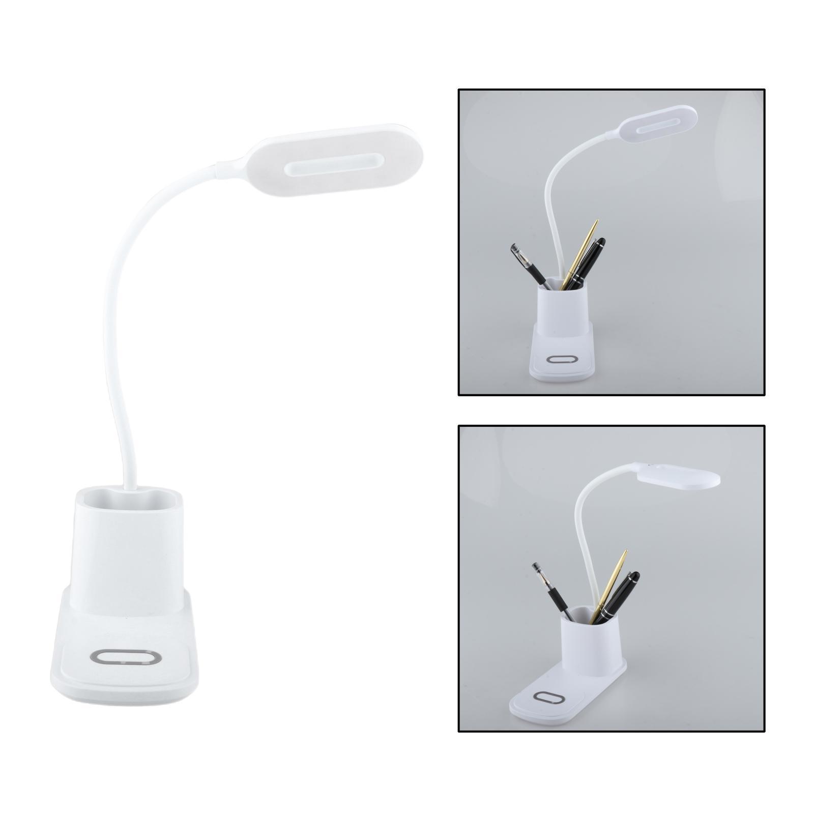 LED Desk Lamp with Wireless Charger, Table Lamp Lighting with 3 Brightness Level for Reading,Working